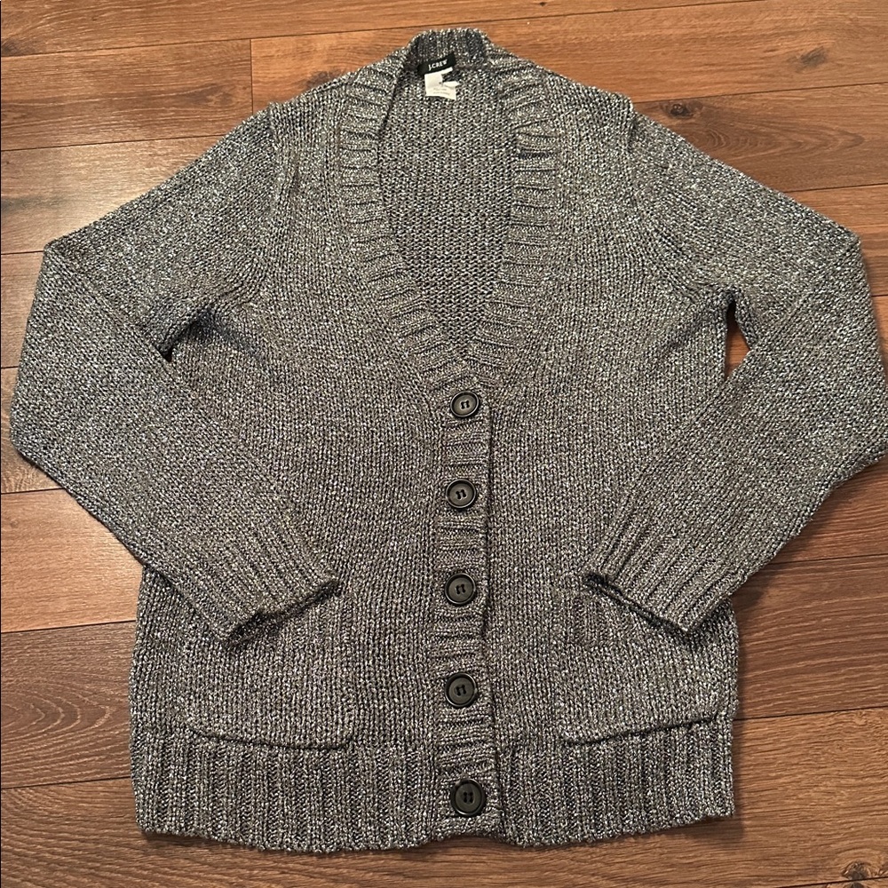 JCREW metallic cardigan Medium